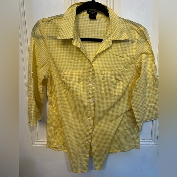 Anne Taylor Long Sleeve Plaid Button Down Shirt Size 8 - Picture 6 of 9